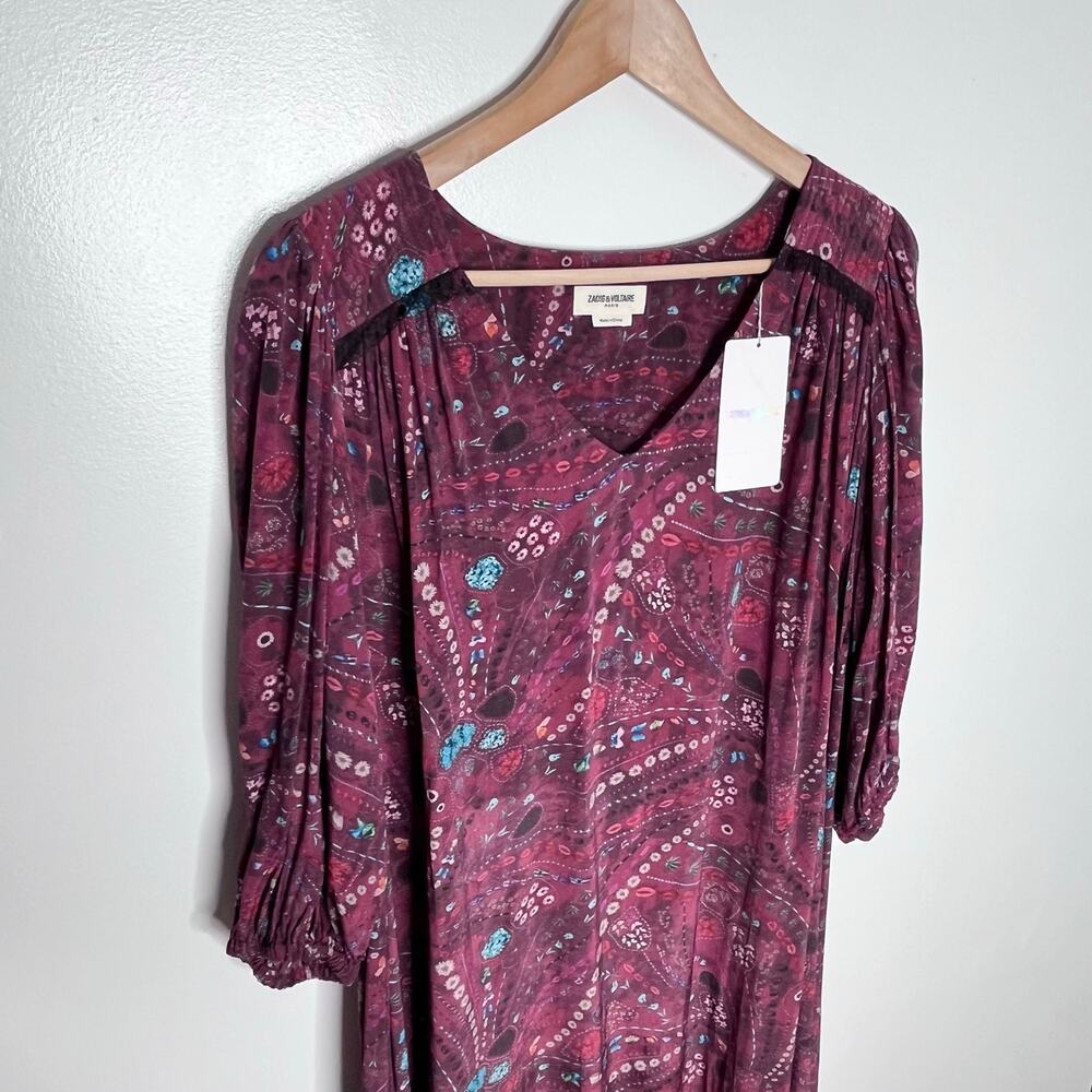 NWT Zadig & Voltaire Rafael Psyche Maxi Dress Size Small - Picture 4 of 11